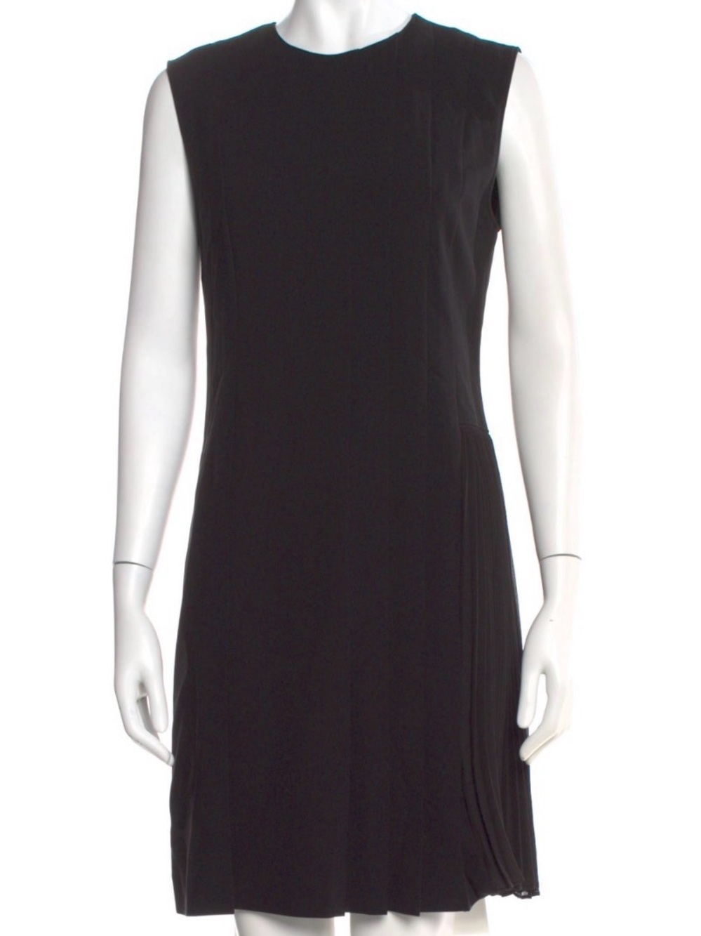 Theory Black Sleeveless Crewneck Shift Dress minimalist quiet luxury
